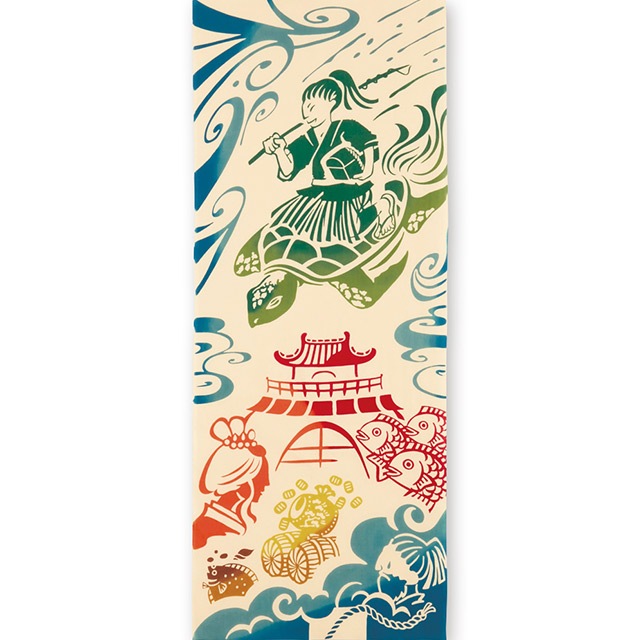 注染手ぬぐい 浦島太郎 日本の昔話 日本製-商品画像