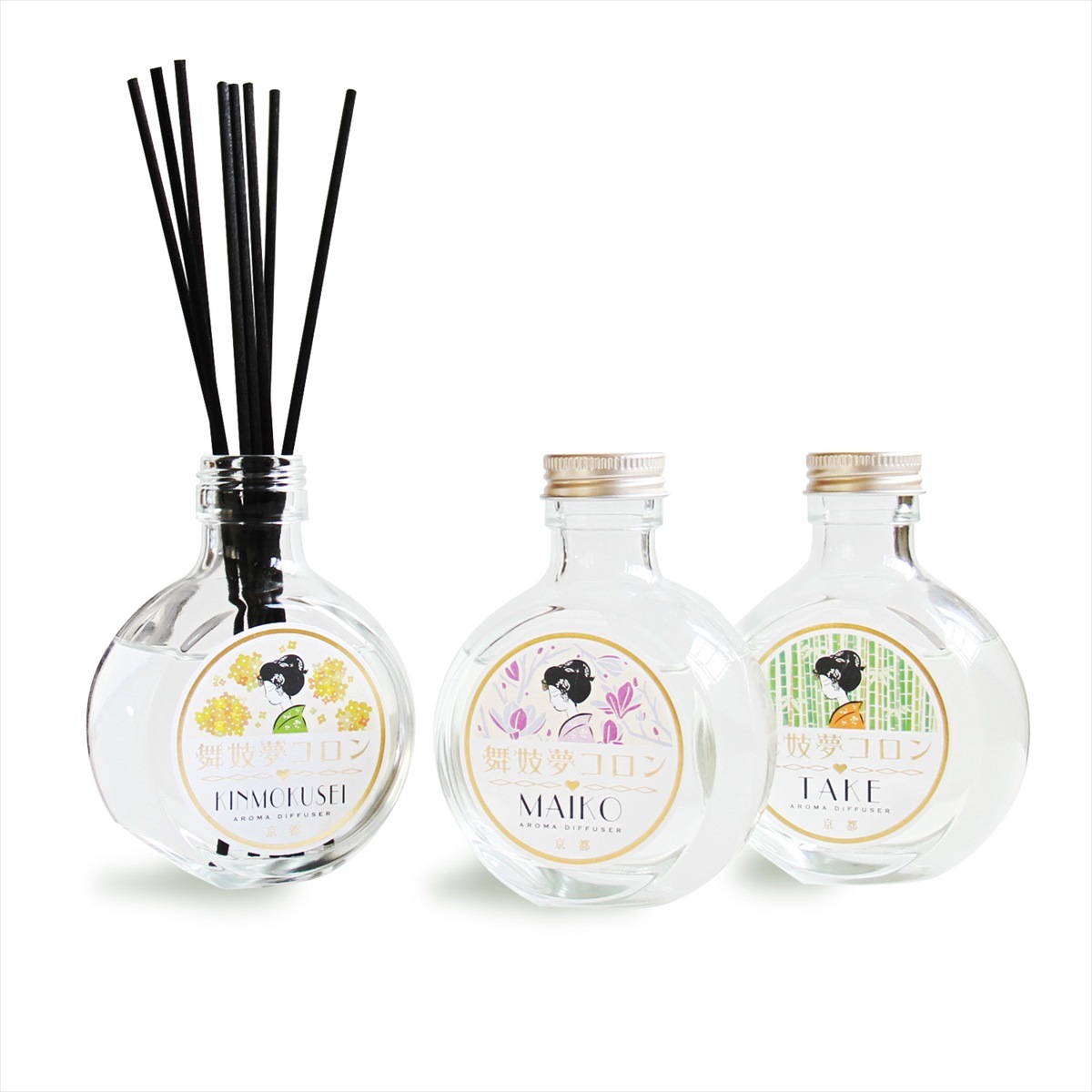 ルームフレグランス 舞妓夢コロン 120mL 芳香剤 キンモクセイ 金木犀 竹 舞妓-商品画像