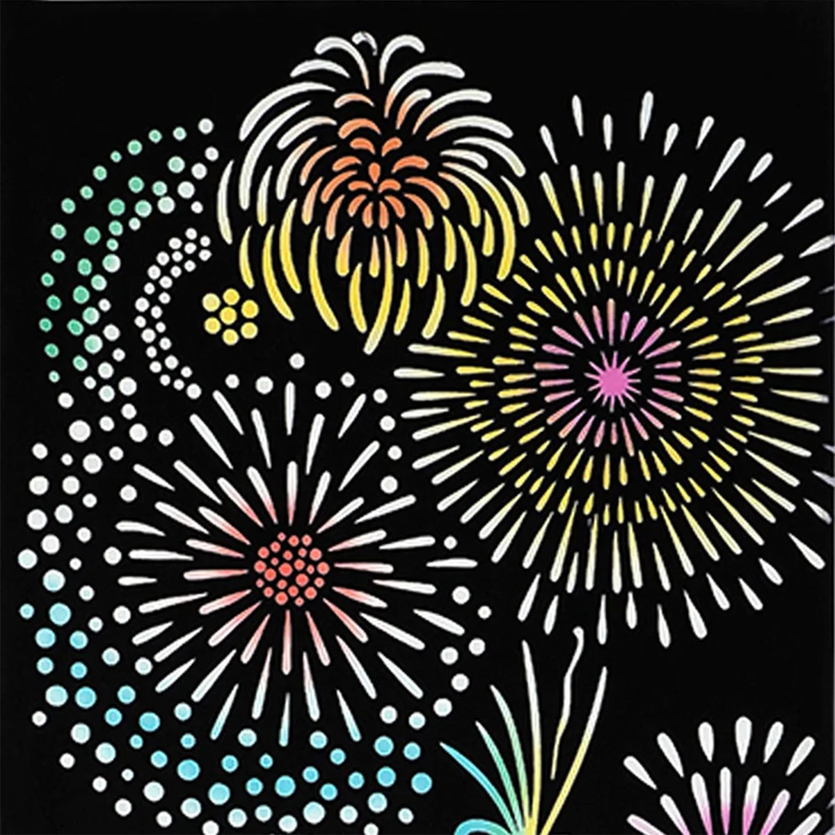 注染手ぬぐい 趣味道楽 夏  花束花火　日本製-商品画像