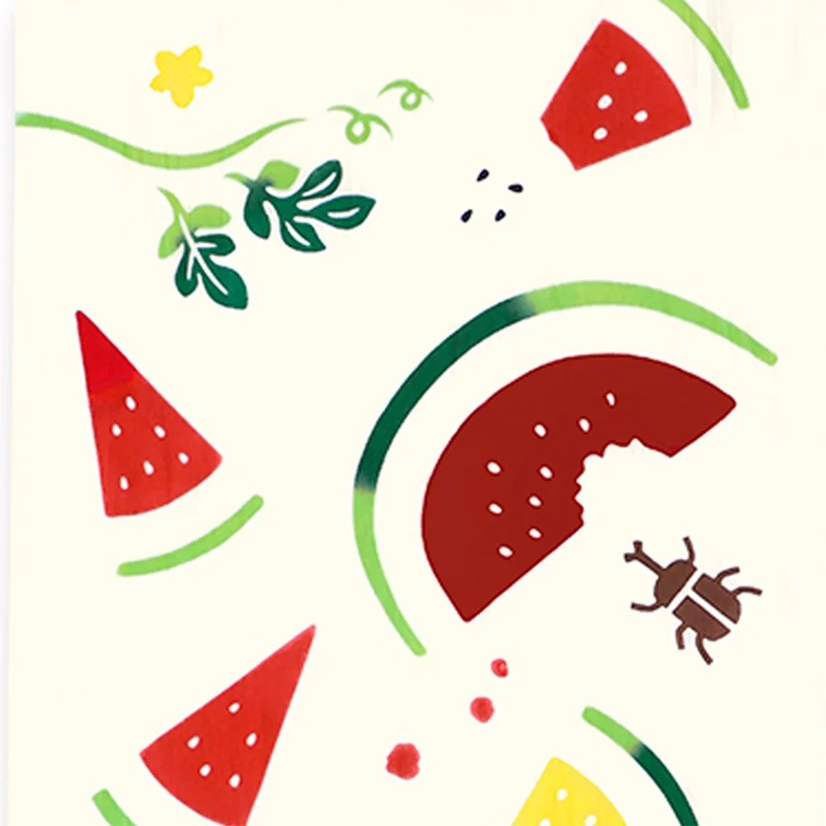 【注染手ぬぐい 夏の食べ物】 食べ頃スイカ kenema 日本製-商品画像