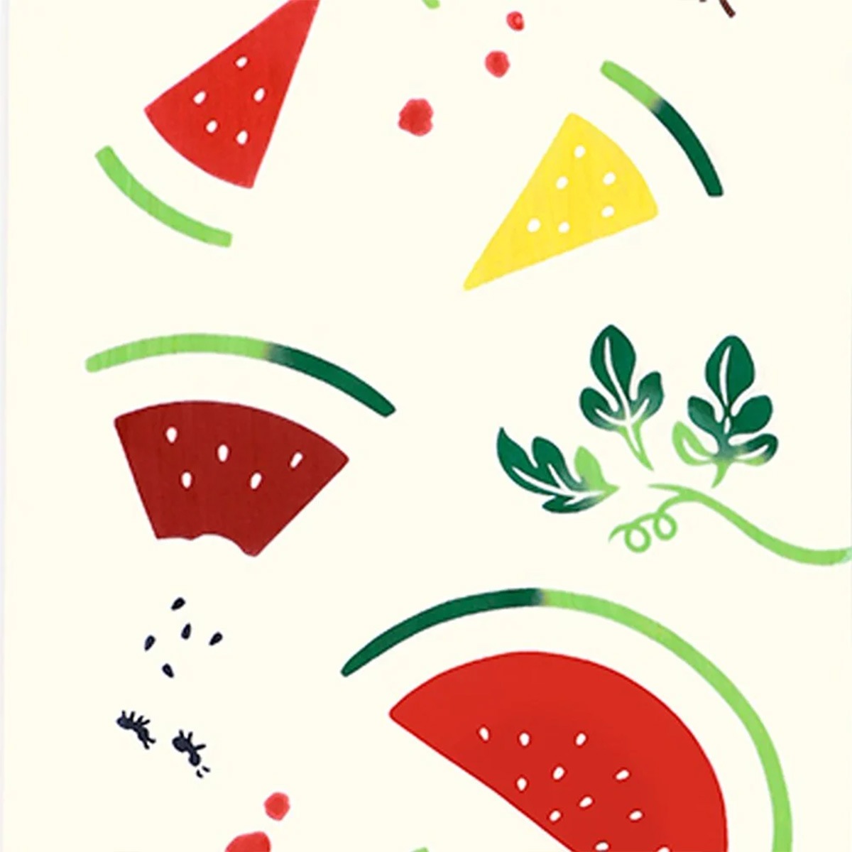 【注染手ぬぐい 夏の食べ物】 食べ頃スイカ kenema 日本製-商品画像