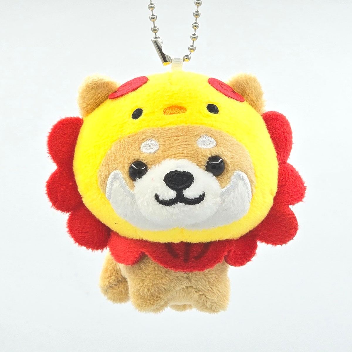 旅するマメしば シーサー 沖縄 ぬいぐるみボールチェーンキーホルダー-商品画像