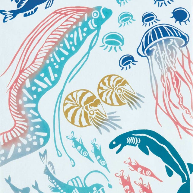 注染手ぬぐい 深海魚 生き物 日本製-商品画像