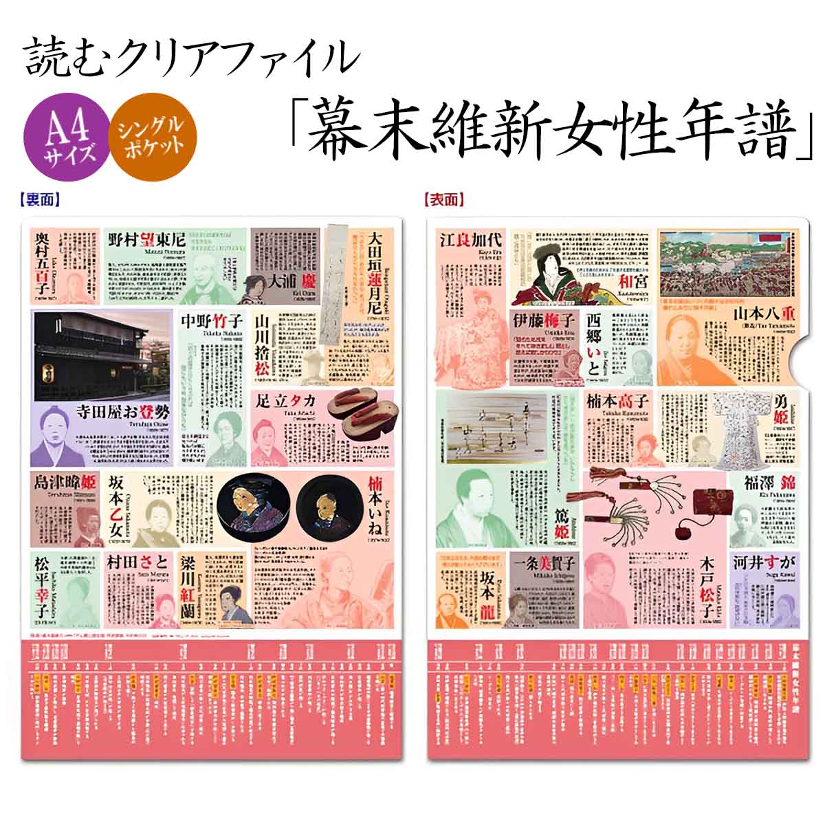 読むクリアファイル 幕末維新女性年譜-商品画像
