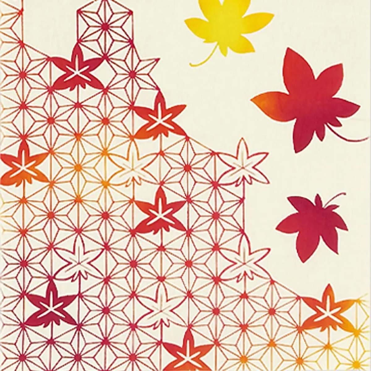 注染手ぬぐい 秋の風物詩 舞紅葉 日本製-商品画像