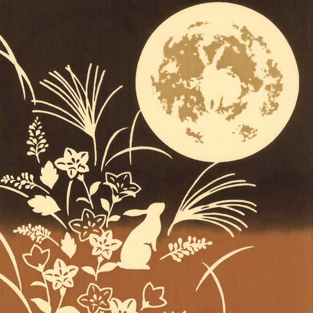 注染手ぬぐい 黄金月夜 十五夜 日本製-商品画像