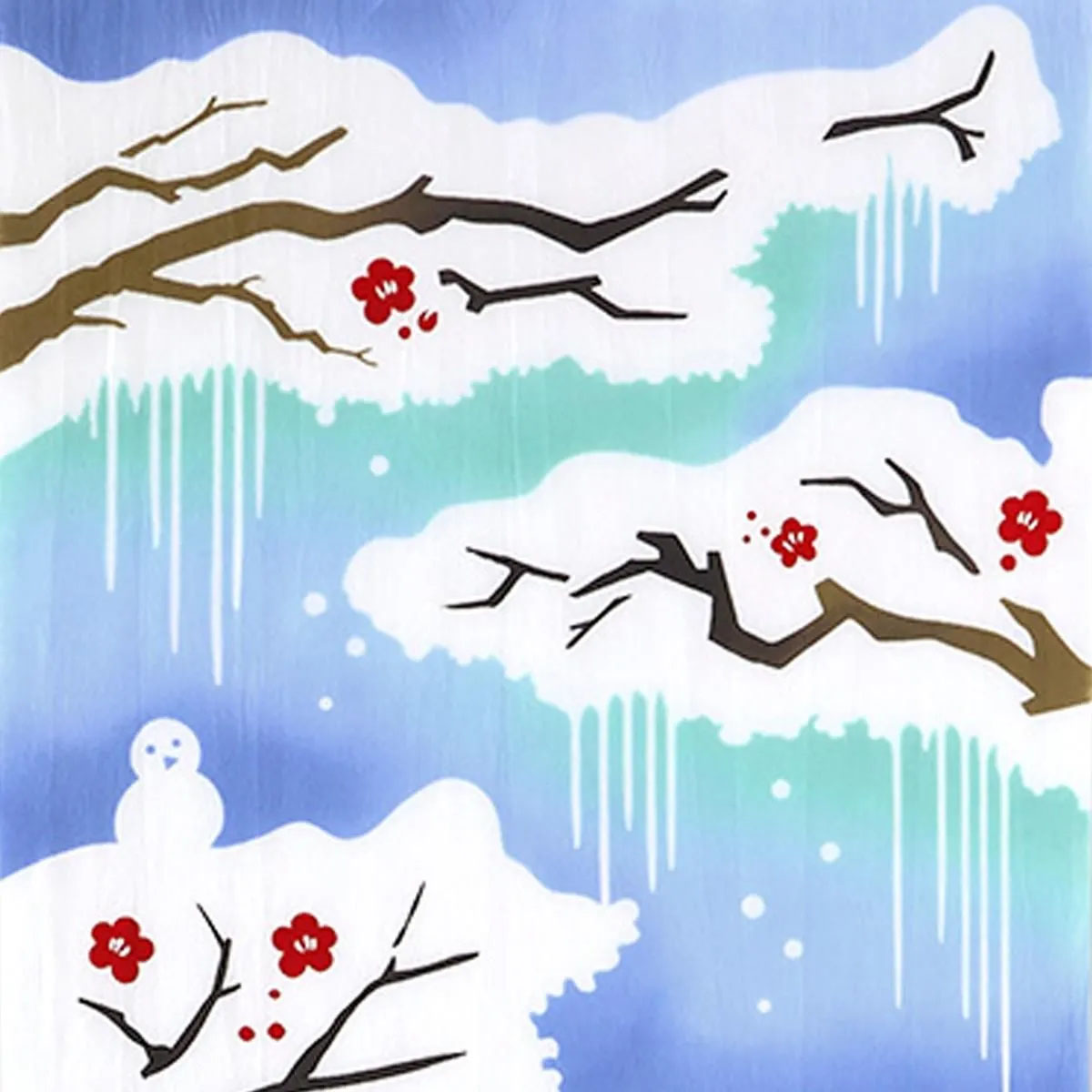 注染手ぬぐい 冬の風物詩 富士見雪景 日本製-商品画像