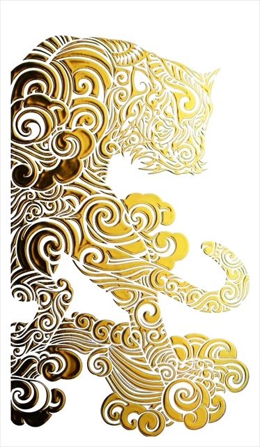 蒔絵シール SMAPHO TRIBE スマホ トライブ 虎/金-商品画像