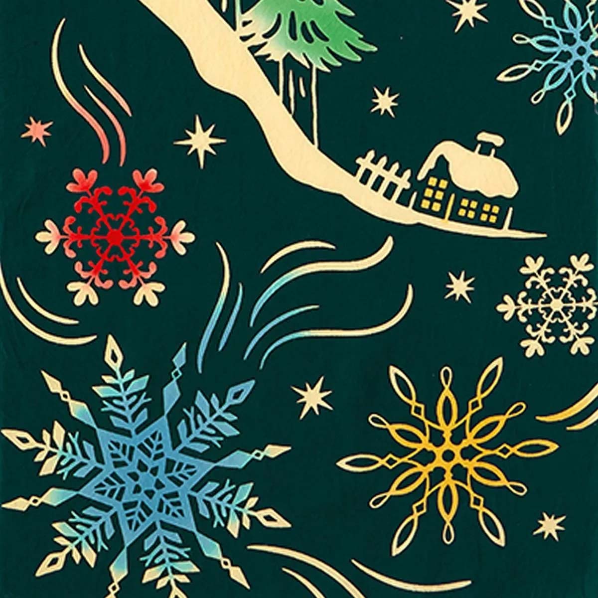 注染手ぬぐい クリスマス ムーンライトクリスマス 日本製-商品画像