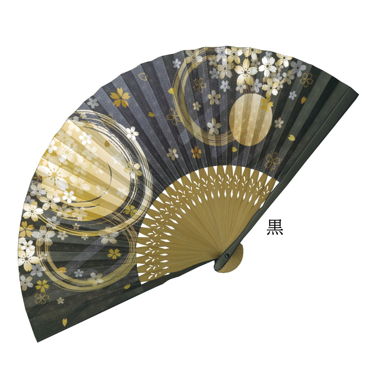 婦人紙扇子 千本桜 松寿庵 扇子箱付-商品画像