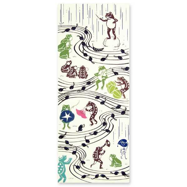 注染手ぬぐい 雨音コンサート 夏の風物詩 日本製-商品画像