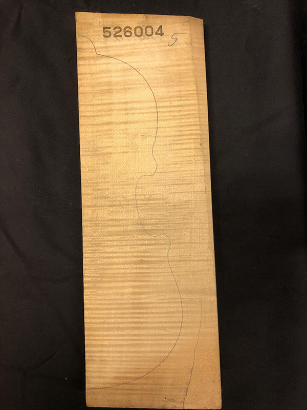 バイオリン メープル裏板 蔵出し材2nd クラス（2ピース