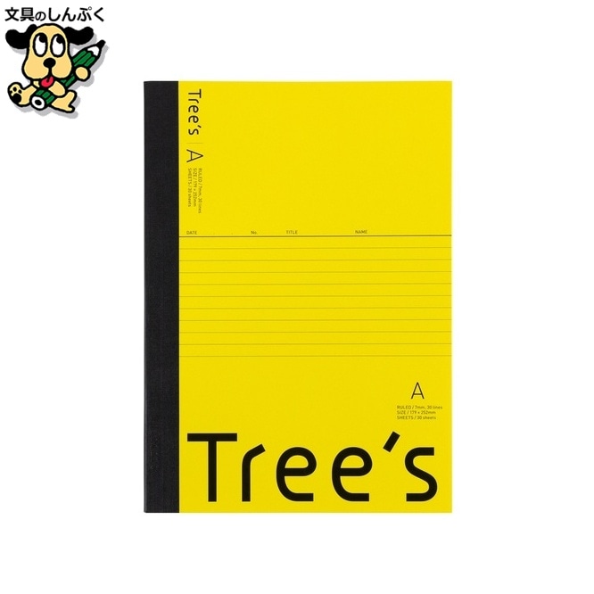Trees B5 A罫 30枚 イエロー 日本ノート