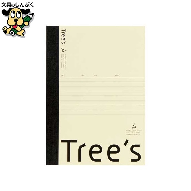 Trees A5 A罫 30枚 クリーム 日本ノート
