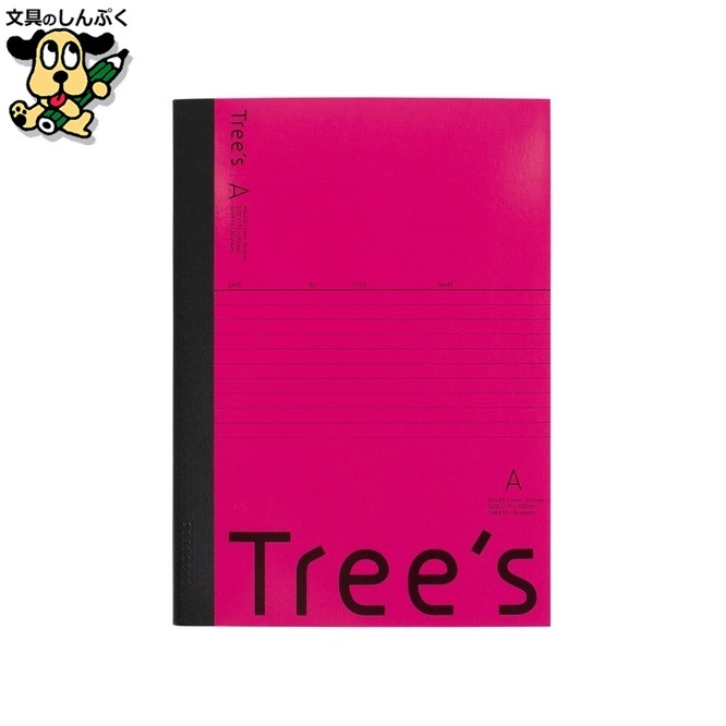 Trees B5 A罫 30枚 ピンク 日本ノート