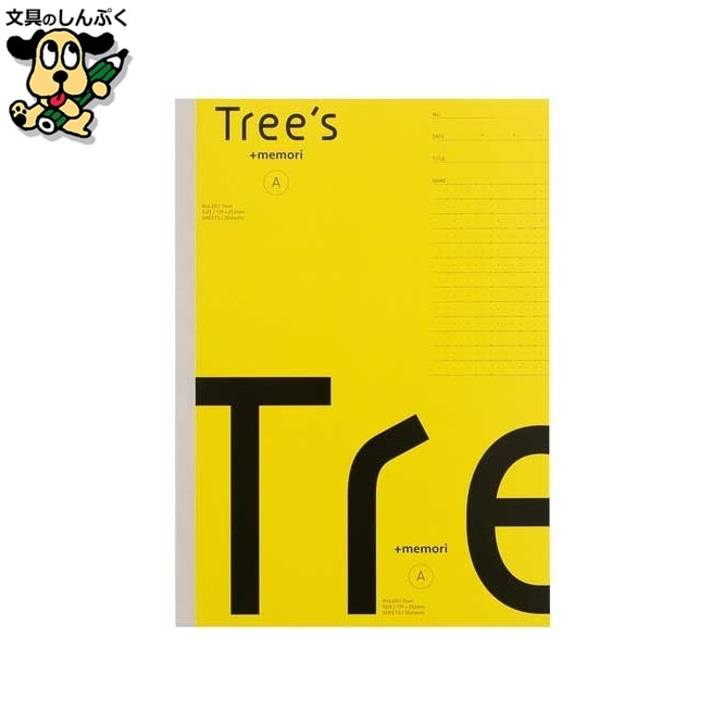 Tree s B5 Pメモリ A罫30枚イエロー 日本ノート