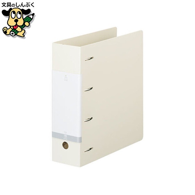 Ｄ型リングファイル4穴A4S G1290-0白　ＬＩＨＩＴＬＡＢ