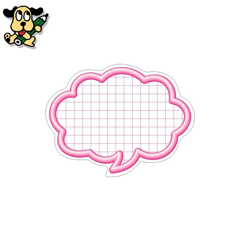抜型カード 16-4112 吹出中 ピンク ササガワ