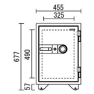 設置費込み 耐火金庫 KS-50SD ダークグレー日本製(屋内設置込・メーカー直送)日本アイ・エス・ケイ