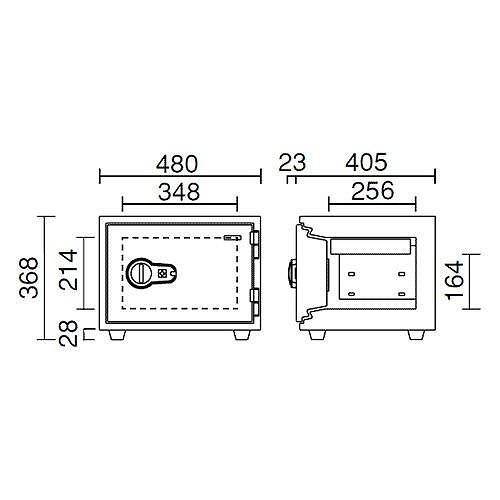 設置費込み 耐火金庫 KS-20M ツートン 特殊マグネットロック式 日本製 (屋内設置込)(メーカー直送品)日本アイ・エス・ケイ