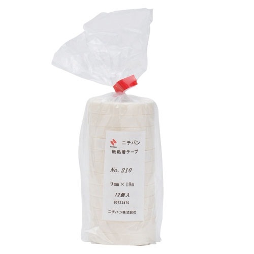 紙粘着テープ 210-9 白 9mm×18m 12巻 ニチバン