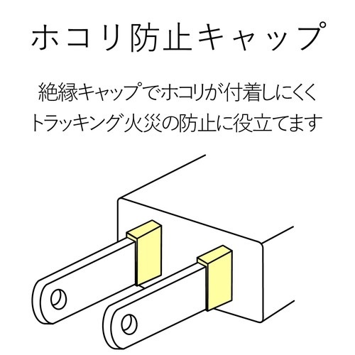 電源タップ 3個口 2m T-S02-2320WH エレコム