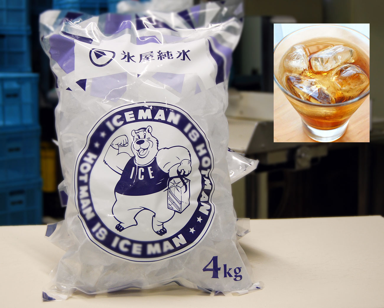 【純氷ぶっかき氷4kg】家呑み 砕氷4kg 純氷 かちわり ドリンク用 冷やし用 ウィスキー カクテル ジュース