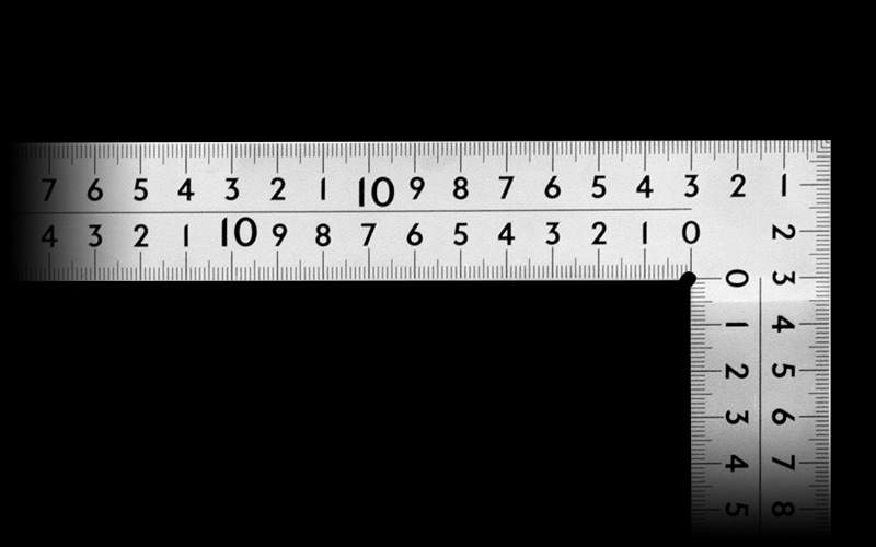 曲尺中金普及型 ステン 60×30㎝ 表裏同目 8段目盛 | 曲尺,曲尺 中