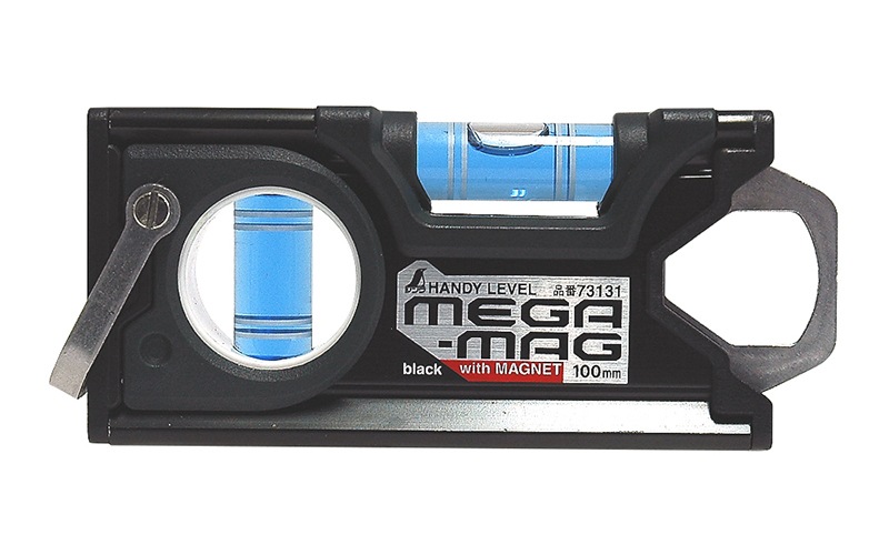 ハンディレベル MEGA－MAG100㎜ 黒 マグネット付 | 水平器