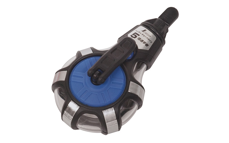 ハンディチョークライン 5倍速手巻 粉付3倍太糸 ブルー | 墨つけ