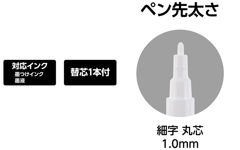 墨つけ空っぽマーカー 細字 丸芯 | 墨つけ・基準出しツール,墨つけ