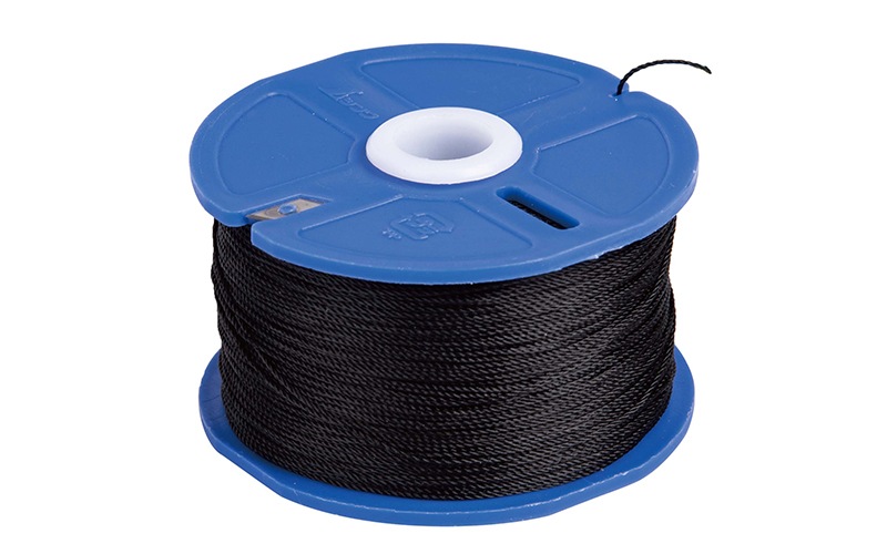 ポリエステル水糸 リール巻 極太1．2㎜ 120m ブラック | 墨つけ