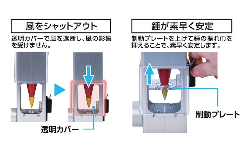 風防下げ振り ベーシック マグネット突き当て | 墨つけ・基準出し 風防下げ振り ベーシック マグネット突き当て | 墨つけ・基準出し