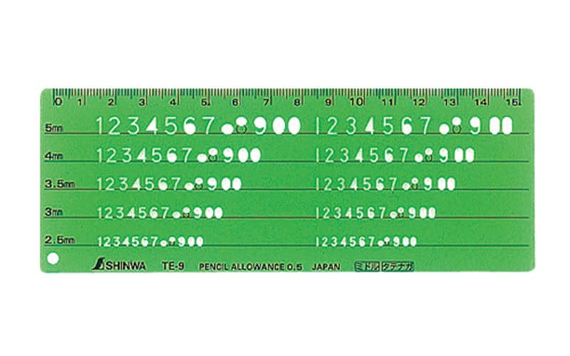 テンプレート TE－9数字記号定規 | 製図・オフィスサプライ