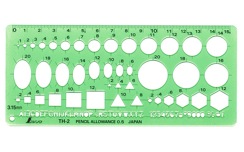 テンプレート TH－2 一般総合定規（小） | 製図用品,テンプレート 