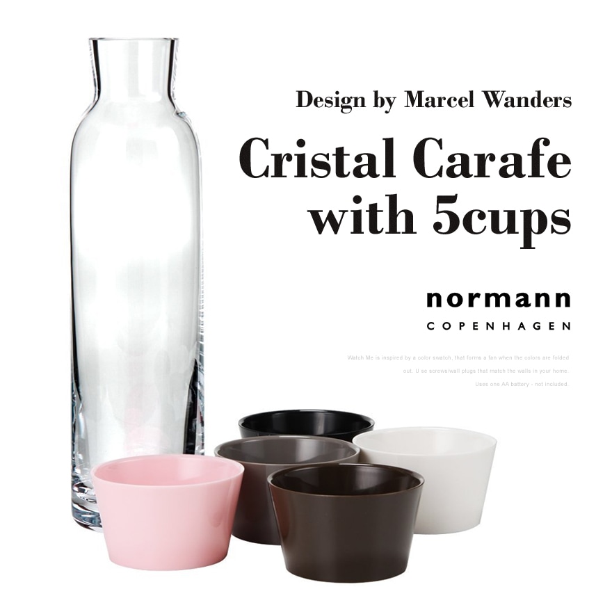 【NORMANN COPENHAGEN ノーマン・コペンハーゲン】Cristal Carafe with 5 cups クリスタルカラフェ&５カップ,  ノーマン・コペンハーゲン 110400 水差し 北欧 キッチン 【コンビニ受取対応商品】【RCP】-シンワショップ本店 （ShinwaShop）