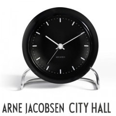AJåCITYHALL/ƥۡ 110mm TABLE CLOCK ͡䥳֥/ARNE JACOBSEN<br>43673<br>֤/ܳФޤ/å/WATCH/̲/ǥޡ//LED/顼ڥӥ˼бʡۡRCP