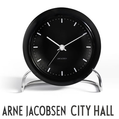AJ�����å� CITYHALL 110mm 43673 TABLE CLOCK ���ƥ����ۡ��� ����͡��䥳�֥��� ARNE JACOBSEN�֤����� �ܳФޤ����� �����å� WATCH �̲� �ǥ�ޡ��� ����ͥ䥳�֥���ڥ��ե��ý���