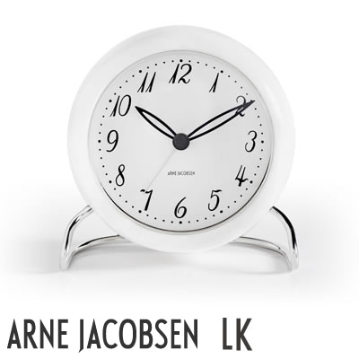 AJ�����å�43670 LK ���륱�� 110mm �ۥ磻��TABLE CLOCK ����͡��䥳�֥��� ARNE JACOBSEN   �֤����� �ܳФޤ����� �����å� WATCH �̲� �ǥ�ޡ��� ������������� LED ���顼�� ����ͥ䥳�֥���ڥ��ե��ý���