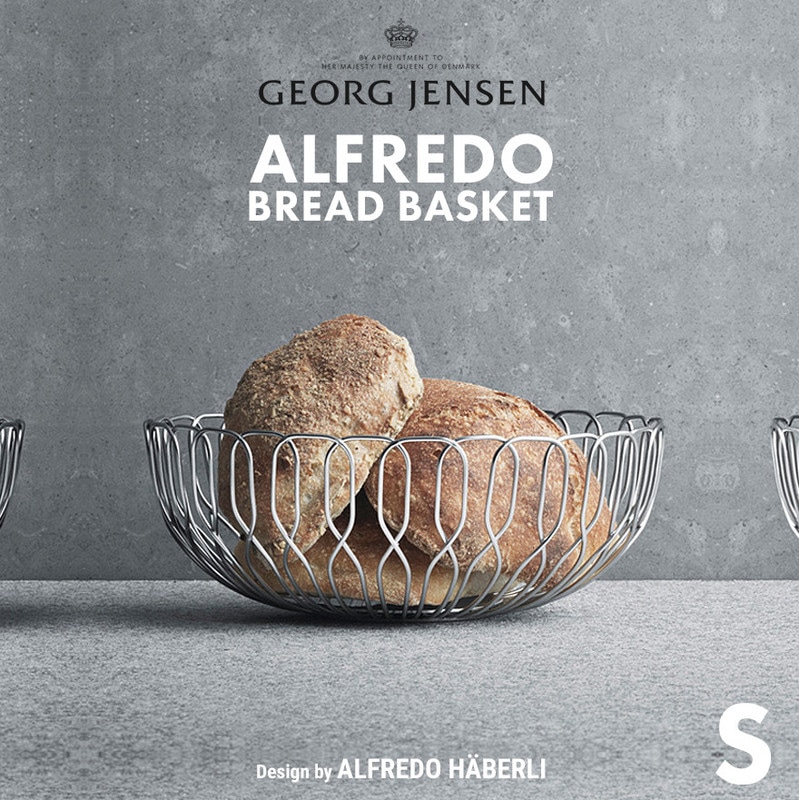 【Georg Jensen / ジョージ ジェンセン】Alfredo Bread Basket ブレッドバスケット(S) 3586306<br>アルフレッド ハベリ(ALFREDO HABERLI)/テーブルウェア/パン/かご/ステンレス<br>【コンビニ受取対応商品】【RCP】