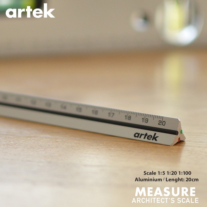 【artek/アルテック】ARCHITECT'S SCALE 定規<br>abc collection/スケール/北欧/フィンランド/ドイツ/ステーショナリー/計測器/シンプル/プレゼント【RCP】