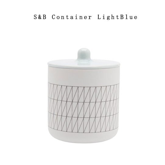 【有田焼/磁器】1616/arita japan S&B Container LightBlue S&B コンテナー ライトブルー ショルテン ＆ バーイングス　デザイン　S&B/TYパレス/キャニスター/百田陶園/<br>