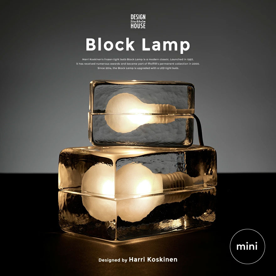ギフト特集】Block Lamp mini ブロックランプ ミニ / Design House
