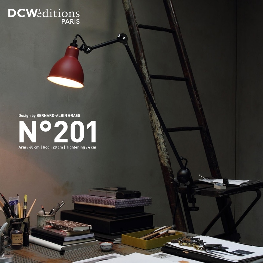 【DCW editions ディーシーダブリューエディションズ】LAMPE GRAS NO201 ROUND ランぺグラス NO.201 ラウンド<br>クランプ式 Table Lamp テーブルランプ BERNARD-ALBIN GRASS バーナード・アルビン・グラス テーブルスタンド【RCP】