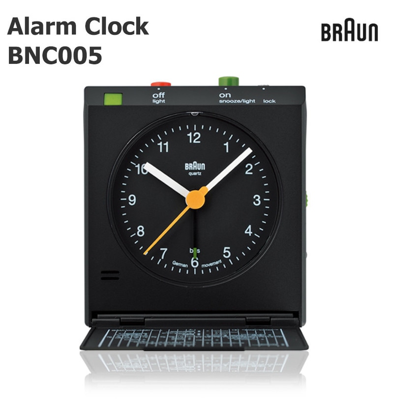 BRAUN ブラウン BRAUN Reflex Contyolled Travel  Alarm Clock BNC005<br>置き時計 目覚まし時計 ウォッチ WATCH 北欧 デンマーク ローゼンダール LED アラーム
