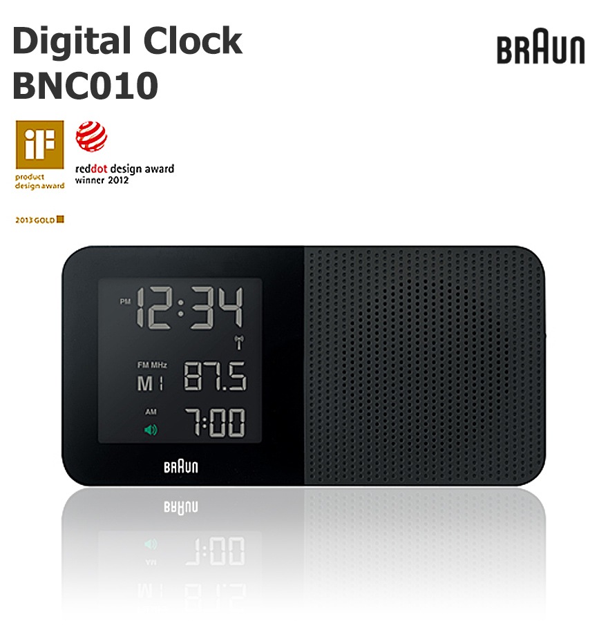 【BRAUN ブラウン】BRAUN Radio Clock BNC010 ブラウン ラジオ/置き時計/目覚まし時計/ウォッチ/WATCH/北欧 ...