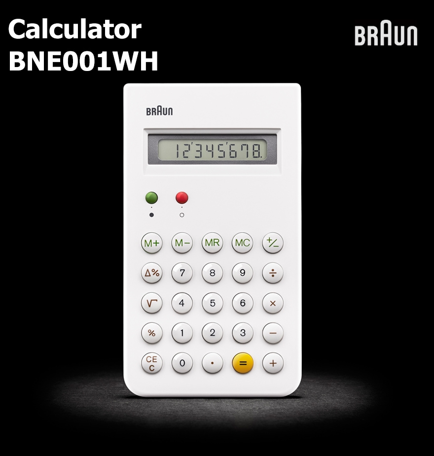 BRAUN ֥饦ۡET66 ǥBRAUN Calculator  BNE001 WH WHITE<br>ơʥ꡼/̲/ǥޡ/ڥӥ˼бʡۡRCP