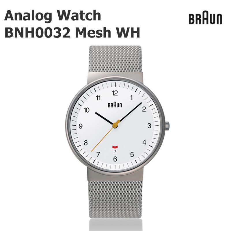 BRAUN ブラウン BRAUN Watch BNH0032 Mesh ホワイト<br>腕時計 ウォッチ ビジネス メンズ 北欧 デンマーク ローゼンダール