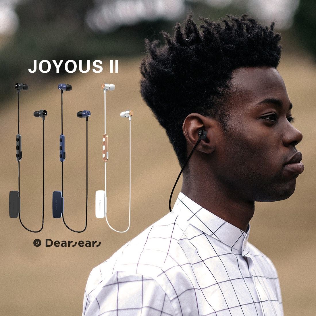 【Dearear】JOYOUS II ワイヤレスイヤフォン<br>ハンズフリー通話 Bluetooth 4.2 ブルートゥース 持ち運び 高音質【コンビニ受取対応商品】【RCP】