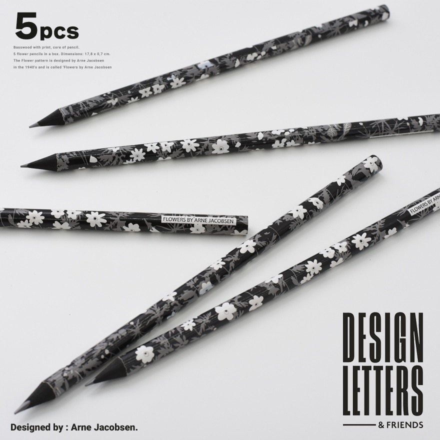 ŹۡDESIGN LETTERSThe AJ Vintage Flowers pencilsɮ 5ܥå<br>ǥ쥿/Ԥ//ɮ/ơʥ꡼/Arne Jacobsen/͡䥳֥ڥӥ˼бʡۡRCP